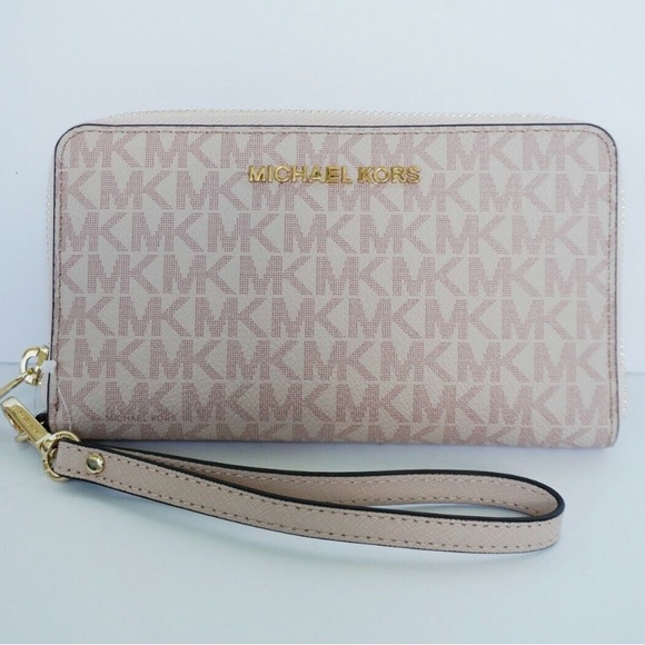 MK Jet Set Travel Large Phone Case Wallet - Picture 1 of 5